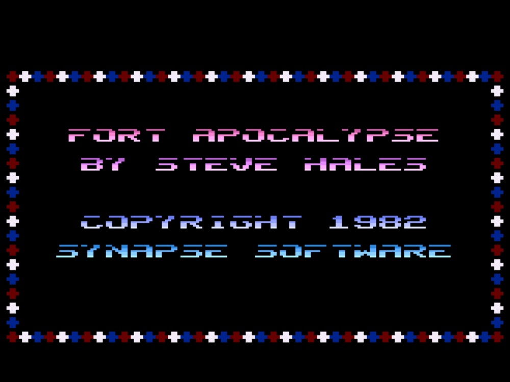 Title Screen of Fort Apocalypse for Atari 8 Bit